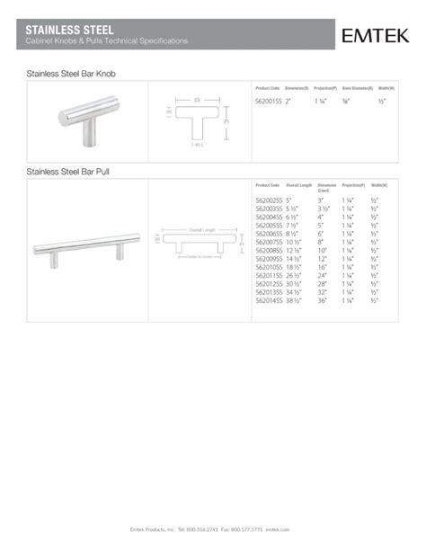 Emtek S62012SS Stainless Steel 28 Inch Center to Center Bar 